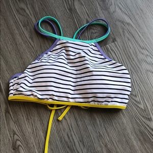 High neck swim top